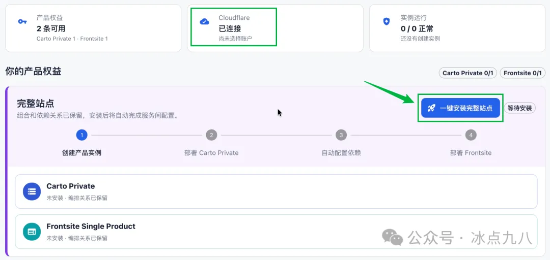 一键安装完整站点